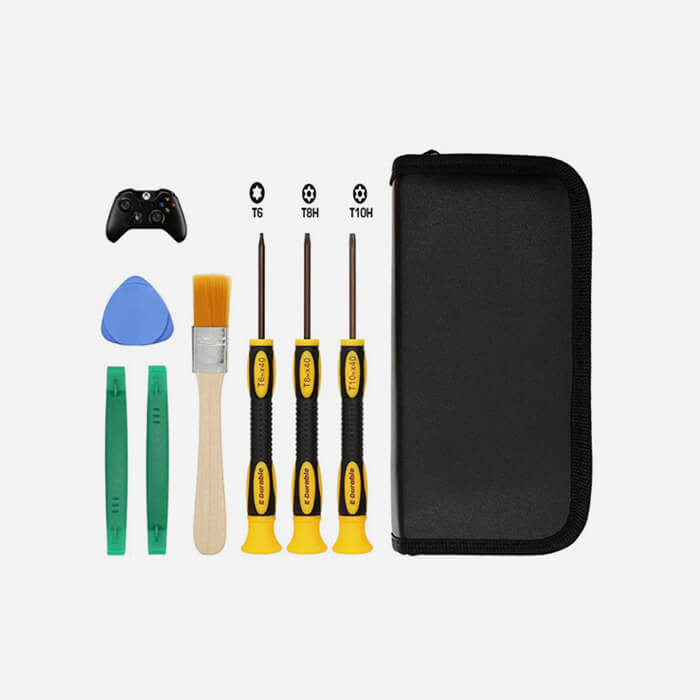 7 IN 1 Game Repair Kit with Pry Tool Brush T8 T6 T10 Screwdriver Set 