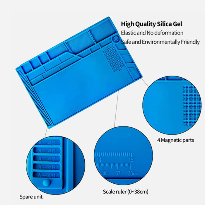 55*35cm Heat Resistant Maintenance Platform Silicone Table Mat 