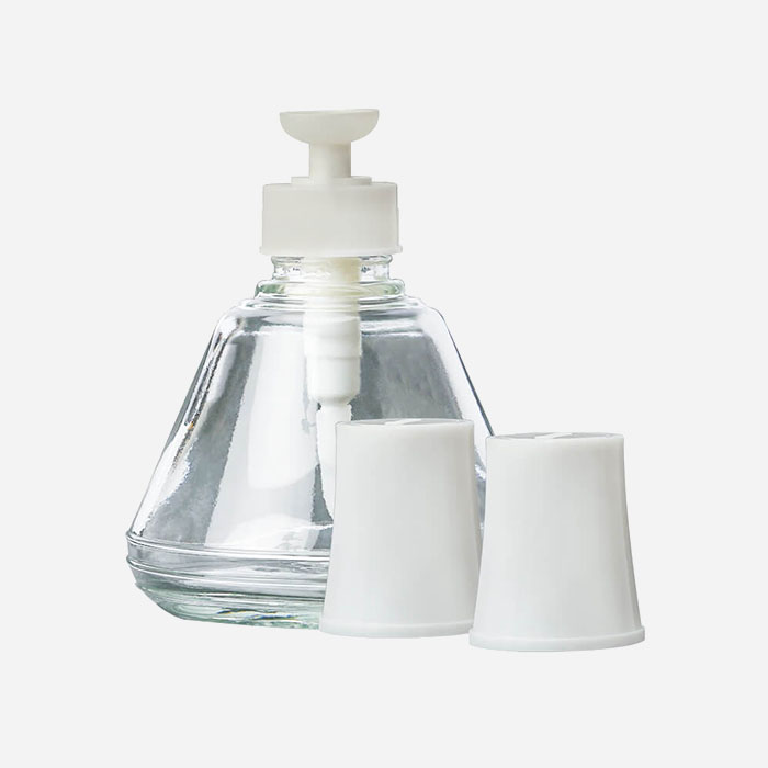 Push-type thickened glass alcohol bottle 