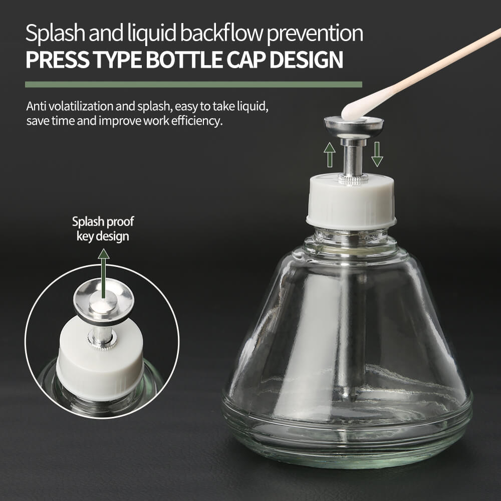 Push-type thickened glass alcohol bottle 