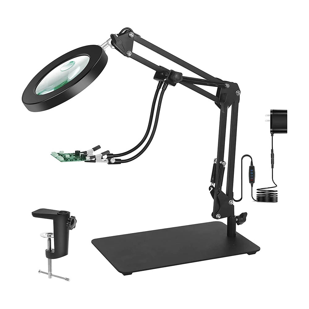 Wholesale Magnifying Glass with Light Adjustable Swivel Gooseneck Arms 