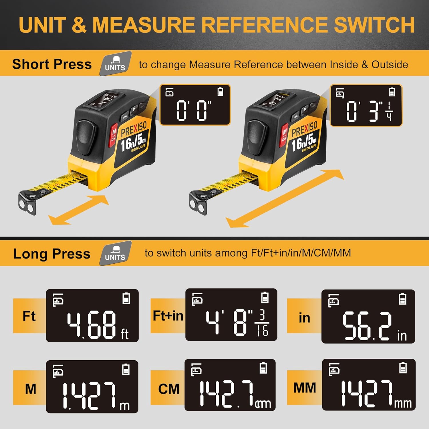 2-in-1 Digital Tape Measure
