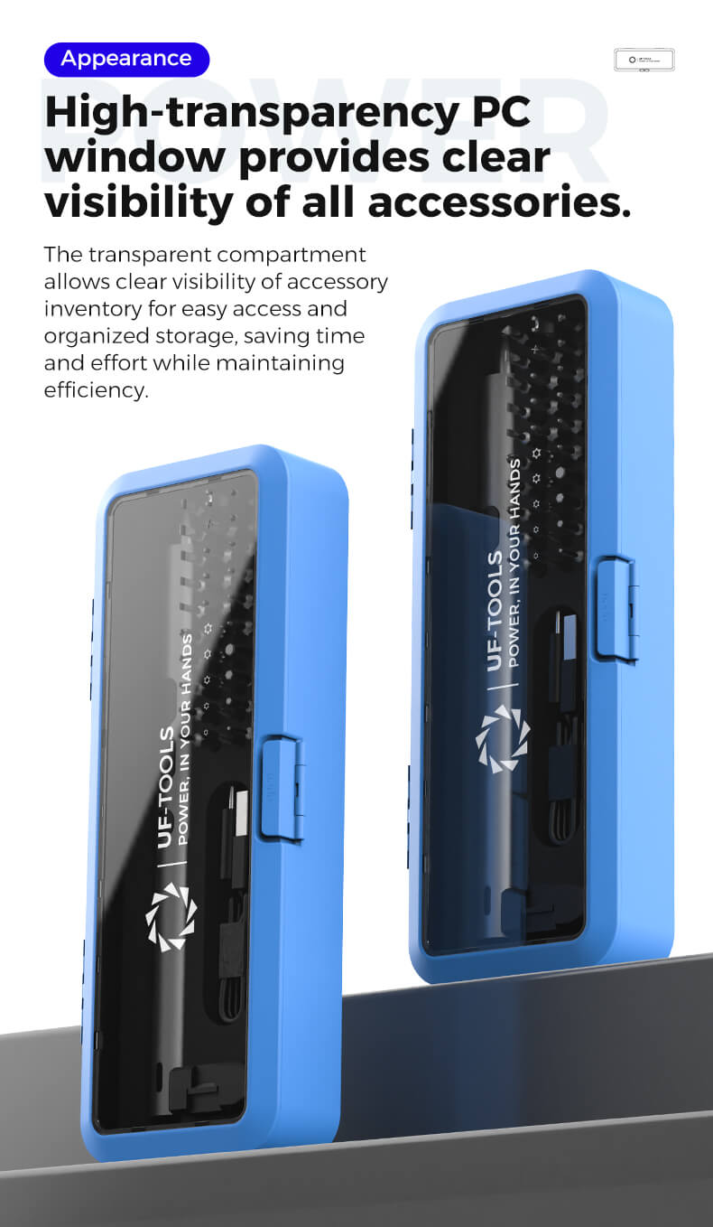 Electric screwdriver set manufacturer - transparent case design