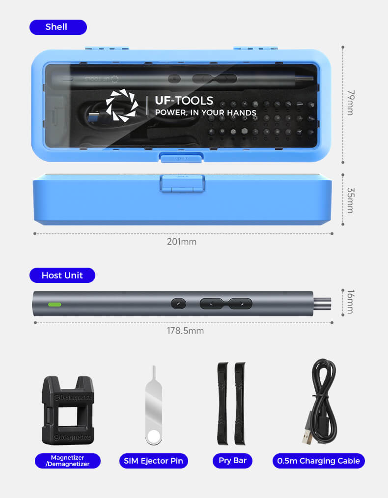 Transparent cover electric screwdriver - UF-TOOLS brand product