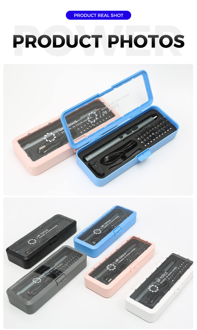 UF-TOOLS electric screwdriver set with 36 S2 steel bits - high precision